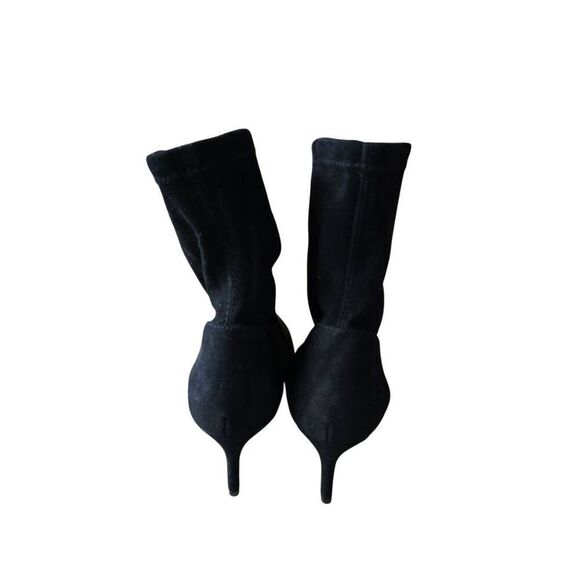 Stuart Weitzman Boots Size 7 Power Bootie Suede Leather Pointed Toe in Black NEW - Picture 7 of 8
